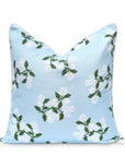 Coastal Indoor Outdoor Throw Pillow Cover Only, Hydrangea Flower A, Baby Blue, 20"x20"