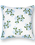 Coastal Indoor Outdoor Throw Pillow Cover Only, Hydrangea Flower B, Baby Blue, 20"x20"