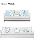Coastal Indoor Outdoor Throw Pillow Cover Only, Hydrangea Flower B, Baby Blue, 20"x20"