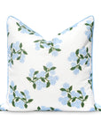 Coastal Indoor Outdoor Throw Pillow Cover Only, Hydrangea Flower B, Baby Blue, 20"x20"