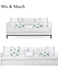 Coastal Indoor Outdoor Lumbar Pillow Cover Only, Hydrangea Flower B, Baby Blue, 12"x20"