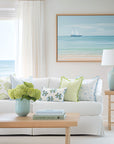 Coastal Indoor Outdoor Lumbar Pillow Cover Only, Hydrangea Flower B, Baby Blue, 12"x20"