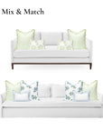 Coastal Indoor Outdoor Scalloped Throw Pillow Cover Only, Stripes, Green, 20"x20"