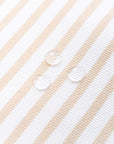 Coastline Stripes, Outdoor Ticking Stripe Fabric By The Yard 57", Tan