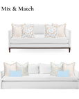 Coastal Indoor Outdoor Scalloped Throw Pillow Cover Only, Stripes, Neutral Tan, 20"x20"