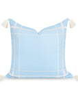 Coastal Indoor Outdoor Throw Pillow Cover Only, Line Frame, Baby Blue, 20"x20"
