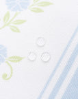 Hamptelle Hisbucs Stripes, Blue And White Outdoor Fabric By The Yard 57", Baby Blue