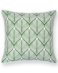 Coastal Indoor Outdoor Throw Pillow Cover Only, Geometric Leaves, Green, 20"x20"