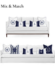 Coastal Indoor Outdoor Throw Pillow Cover Only, Nautical Yacht Wheel, White, 18"x18"