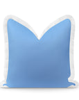 Baylin, Indoor/Outdoor Blue Pillow Cover, Solid with Fringe, 22"x22"