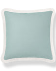 Baylin, Indoor/Outdoor Green Pillow Cover, Solid with Fringe, 22"x22"