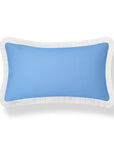 Baylin, Indoor/Outdoor Blue Lumbar Pillow Cover, Solid with Fringe, 12"x20"
