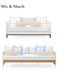 Baylin, Indoor/Outdoor Tan Lumbar Pillow Cover, Solid with Fringe, 12"x20"
