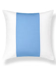 Cavelle Color Block, Indoor/Outdoor Blue and White Pillow Cover, 20"x20"
