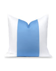 Cavelle Color Block, Indoor/Outdoor Blue and White Pillow Cover, 20"x20"