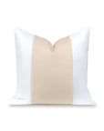 Cavelle Color Block, Indoor/Outdoor Tan Pillow Cover, 20"x20"