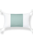 Cavelle Color Block, Indoor/Outdoor Green Lumbar Pillow Cover, with Tassels, 12"x20"