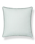 Coastline Stripes, Indoor/Outdoor Green Striped Pillow Cover, with Piping, 20"x20"