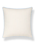 Coastline Stripes, Indoor/Outdoor Tan Striped Pillow Cover, with Piping, 20"x20"