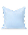 Meidian Frame Scalloped Border, Indoor/Outdoor Baby Blue Pillow Cover, 20"x20"