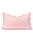 Meidian Frame Scalloped Border, Indoor/Outdoor Pink Lumbar Pillow Cover, 12"x20"