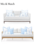 Ruilin Double Happiness, Indoor/Outdoor Baby Blue Lumbar Pillow Cover, with Tassels, 12"x20"
