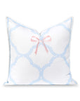 Wreathia, Indoor/Outdoor Pink Bow Pillow Cover, with Flanged Border, 20"x20"