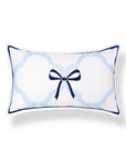 Wreathia, Indoor/Outdoor Blue Lumbar Pillow Cover, with Flanged Border, 12"x20"