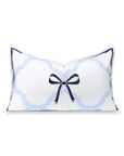 Wreathia, Indoor/Outdoor Blue Lumbar Pillow Cover, with Flanged Border, 12"x20"