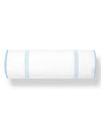 Meidian Stripes, Indoor/Outdoor Baby Blue Bolster Pillow Cover, with Piping, 6"x20"