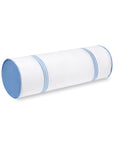 Meidian Stripes, Indoor/Outdoor Blue Bolster Pillow Cover, with Piping, 6"x20"