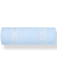 Hanverge Greek Key, Indoor/Outdoor Baby Blue Decorative Bolster Pillow Cover, with Piping, 8"x24"