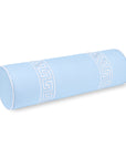 Hanverge Greek Key, Indoor/Outdoor Baby Blue Decorative Bolster Pillow Cover, with Piping, 8"x24"