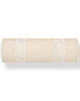 Hanverge Greek Key, Indoor/Outdoor Tan Bolster Pillow Cover, with Piping, 8"x24"