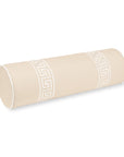 Hanverge Greek Key, Indoor/Outdoor Tan Bolster Pillow Cover, with Piping, 8"x24"