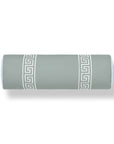 Hanverge Greek Key, Indoor/Outdoor Celadon Green Bolster Pillow Cover, with Piping, 8"x24"