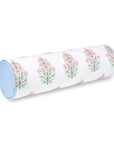 Marveille Flowers, Indoor/Outdoor Pink Decorative Bolster Pillow Cover, with Piping, 6"x20"