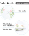 Marveille Flowers, Indoor/Outdoor Pink Decorative Lumbar Pillow Cover, with Piping, 12"x26"