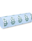 Marveille Flowers, Indoor/Outdoor Blue Bolster Pillow Cover, with Piping, 6"x20"
