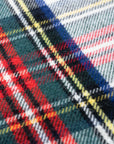 Royal Stewart Tartan Plaid, Decorative Beige Plaid Christmas Pillow Cover, with Flanged Border, 20"x20"