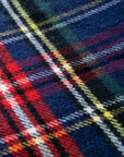 Royal Stewart Tartan Plaid, Decorative Navy Christmas Pillow Cover, with Flanged Border, 20"x20"
