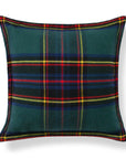 Black Watch Tartan Plaid, Merino Wool Decorative Pillow Cover, Hunter Green Navy, 20"x20"