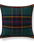Black Watch Tartan Plaid, Merino Wool Decorative Pillow Cover, Hunter Green Navy, 20"x20"