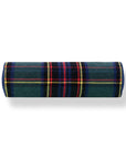 Black Watch Tartan Plaid, Merino Wool Decorative Bolster Pillow Cover, Hunter Green Navy, 6"x20"