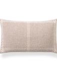 Chathia Windowpane, Merino Wool Luxury Woven Lumbar Pillow Cover, Classic Camel, 12"x20"