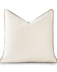 Asper, Merino Wool Blend Boucle Cozy Pillow Cover, Beige Classic Camel, 22”x22”