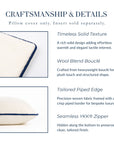 Asper, Merino Wool Blend Boucle Decorative Lumbar Pillow Cover, Beige Navy, 12"x20"