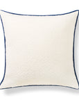 Asper, Merino Wool Blend Boucle Textured Pillow Cover, Beige Navy, 20”x20”