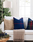 Aranis, Merino Wool Cable Knit Decorative Pillow Cover, Classic Camel, 22”x22”