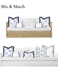 Barbelle, Indoor/Outdoor Navy Blue Throw Pillow Cover, with Fringe, 20"x20"
